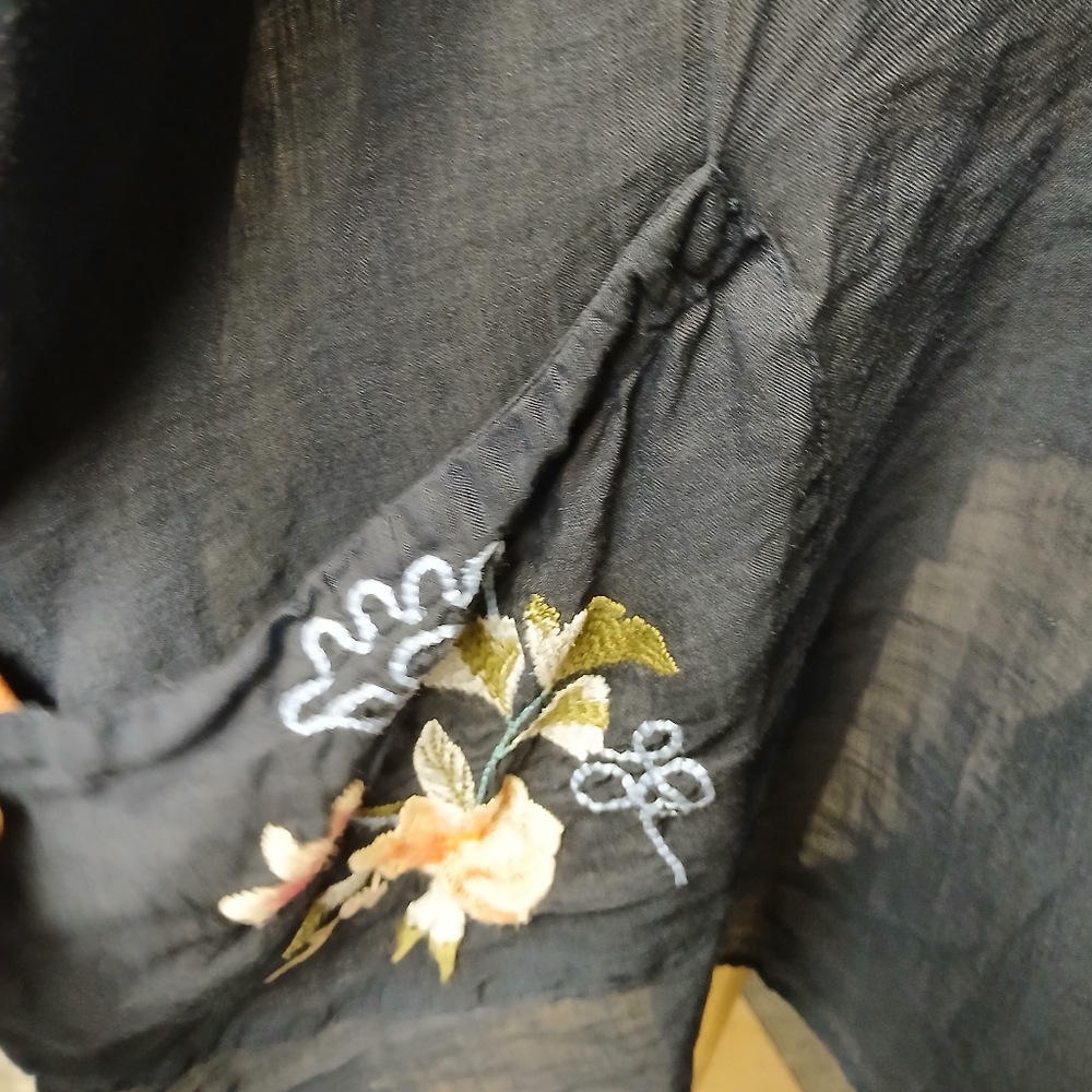 NWT Johnny Was Navy Blue Kimono Blouse - Picture 5 of 9